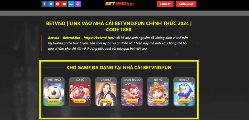 Betvnd - Link Đăng Ký - Tải App Betvnd Code 188k