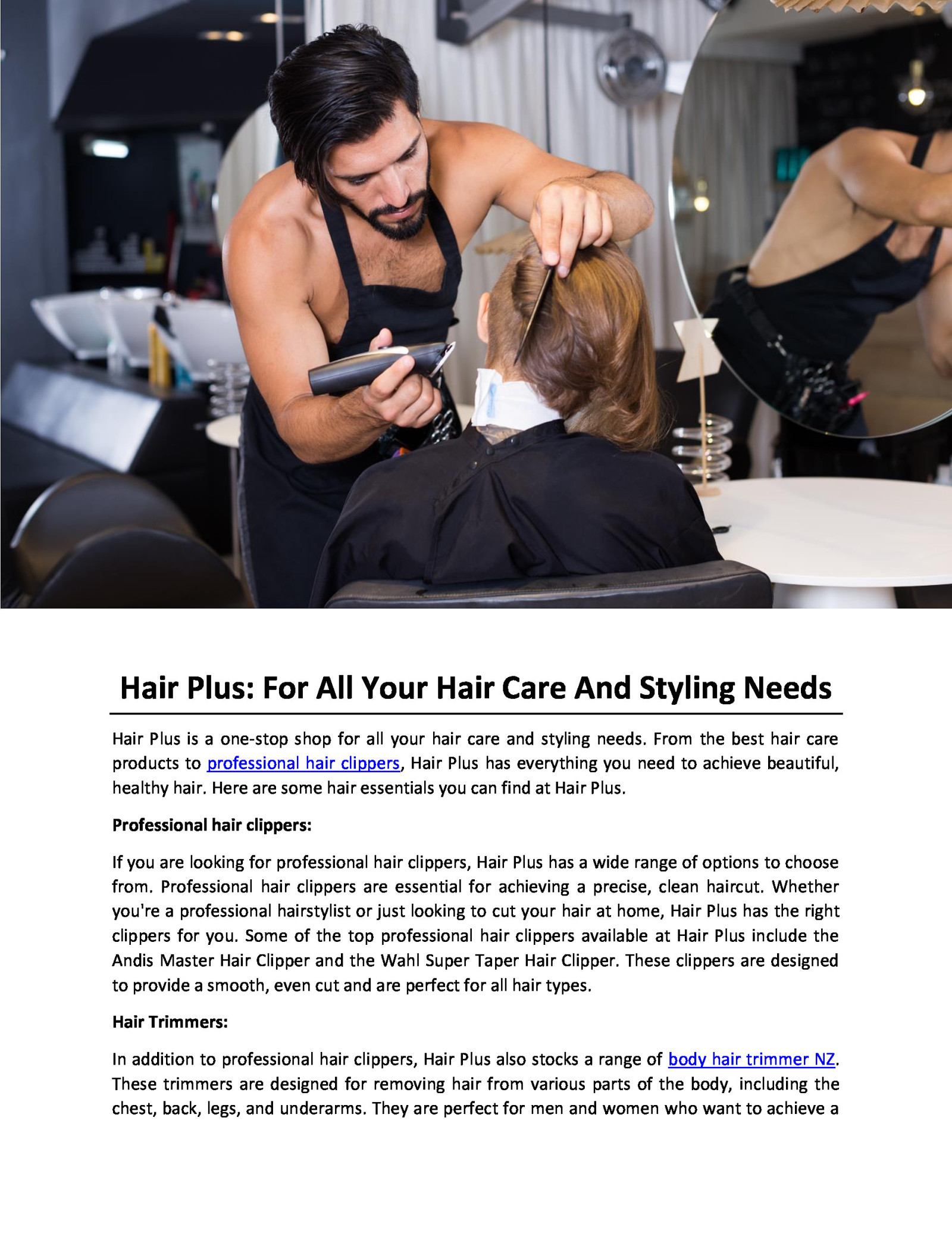 Hair Plus: For All Your Hair Care And Styling Needs