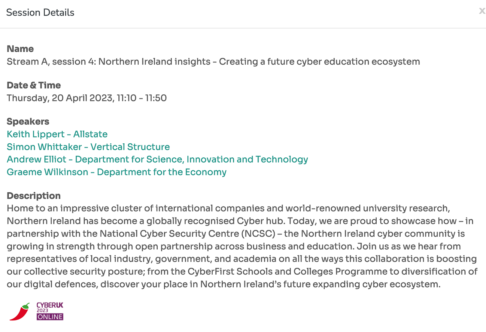 Stream A, session 4: Northern Ireland insights - Creating a future cyber education ecosystem