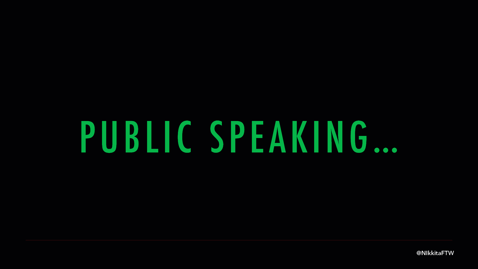 Public Speaking: How Bad Can It Be