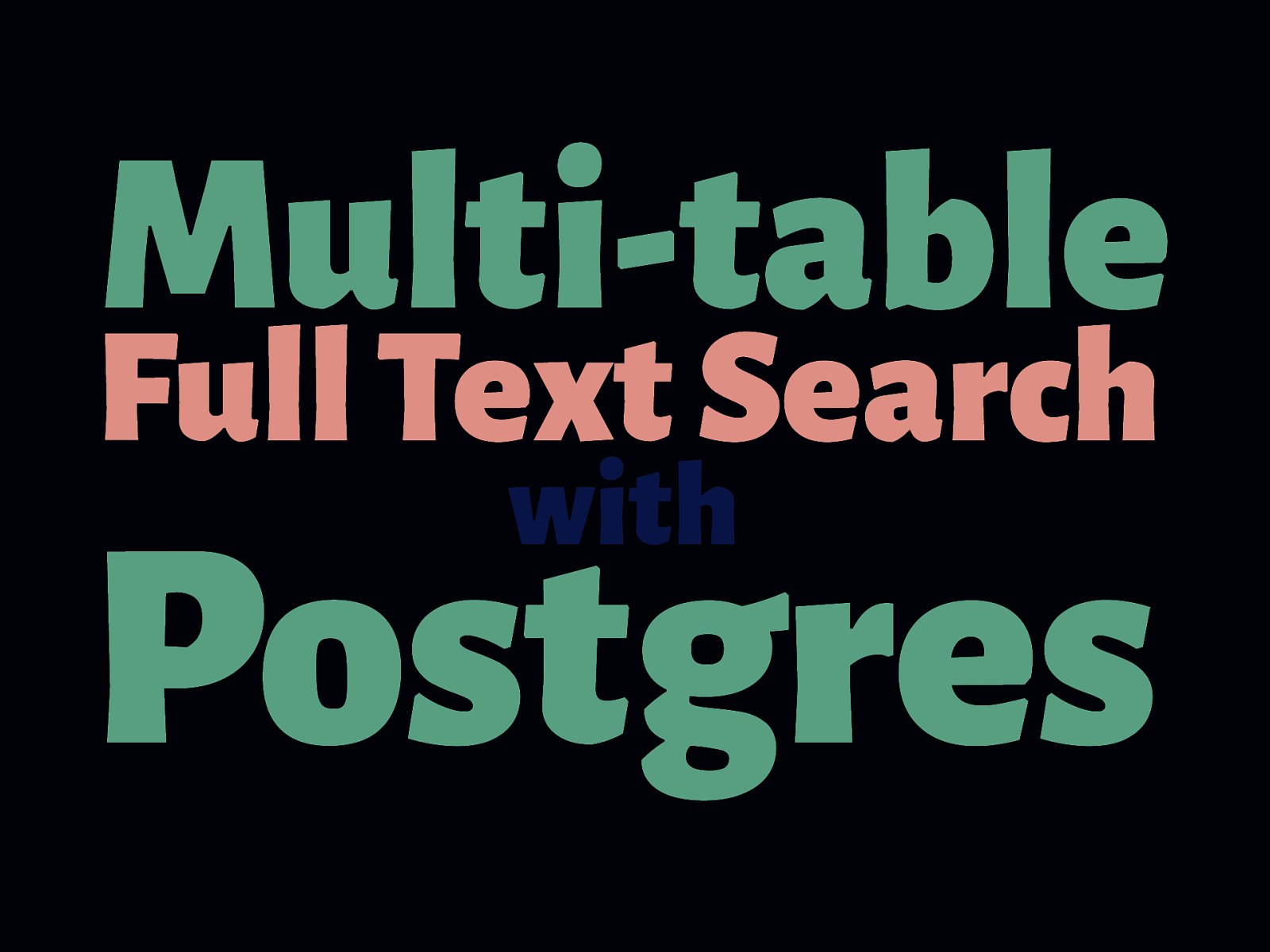 Multi-table Full Text Search in Postgres