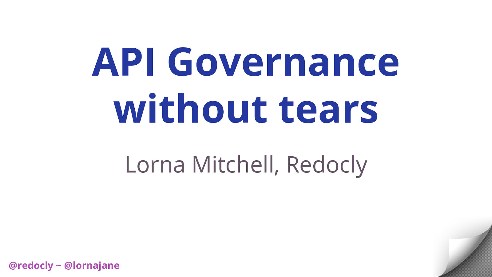 API Governance without tears