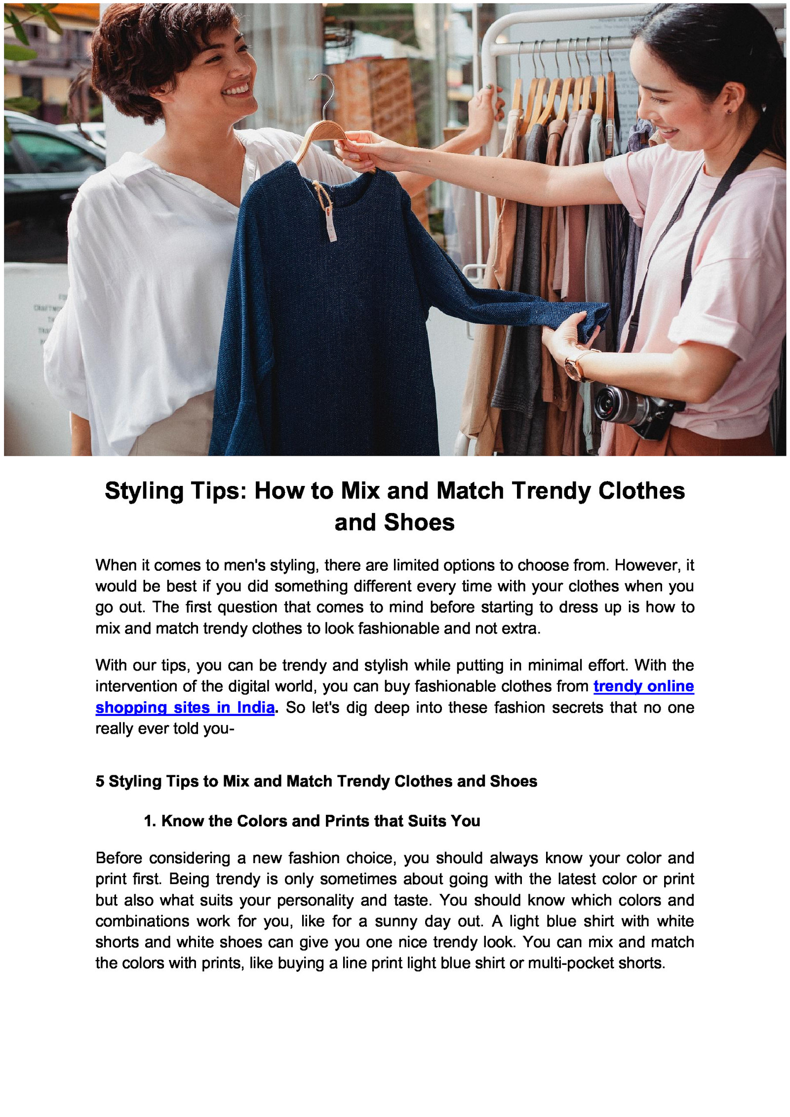 Styling Tips: How to Mix and Match Trendy Clothes and Shoes