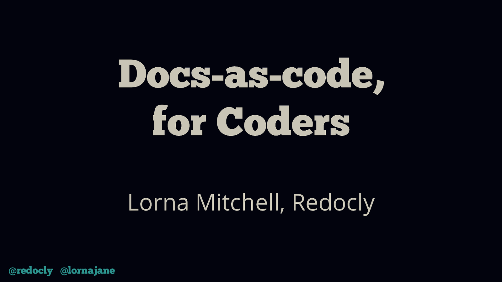 Docs As Code, for Coders