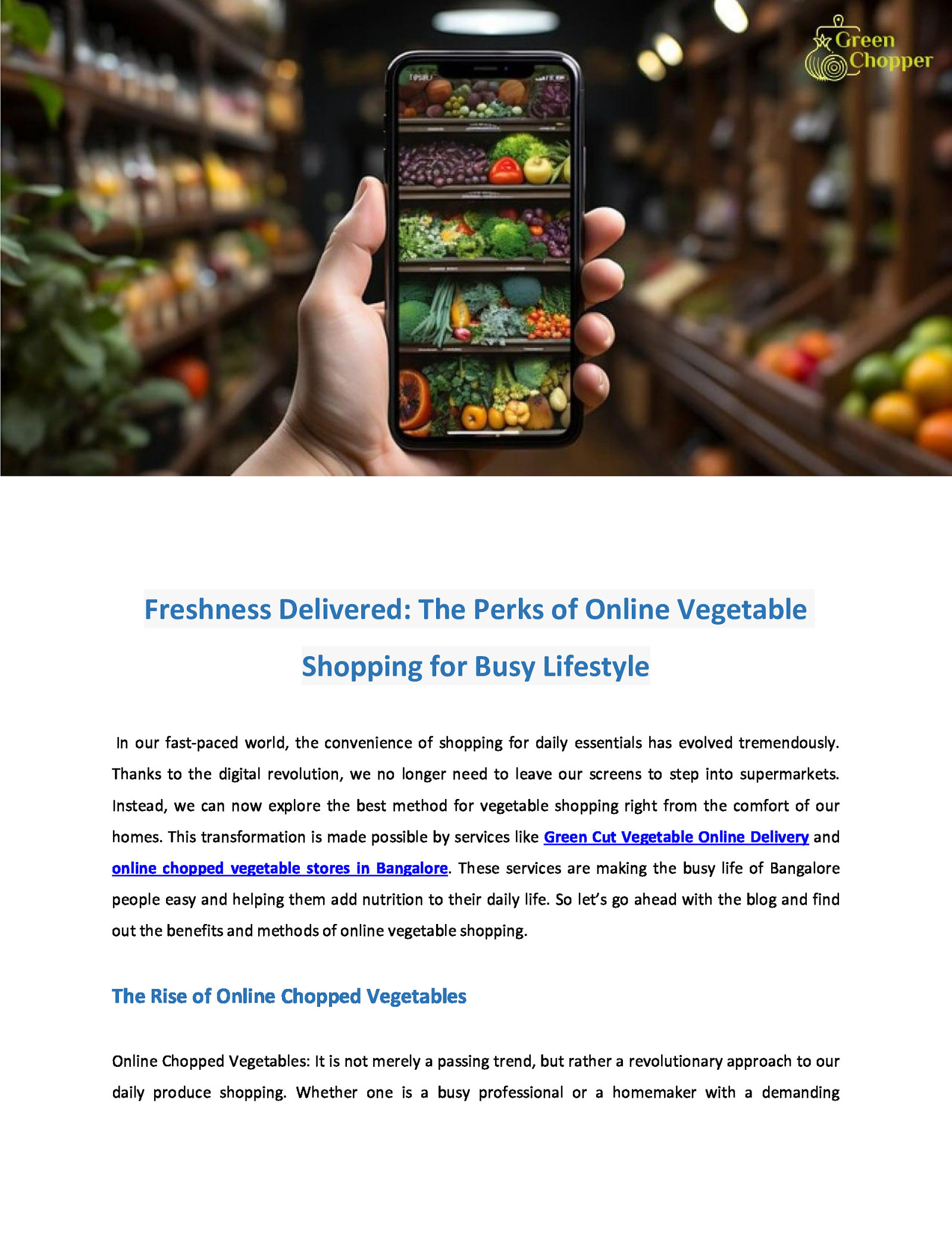 Freshness Delivered: The Perks of Online Vegetable Shopping for Busy Lifestyle