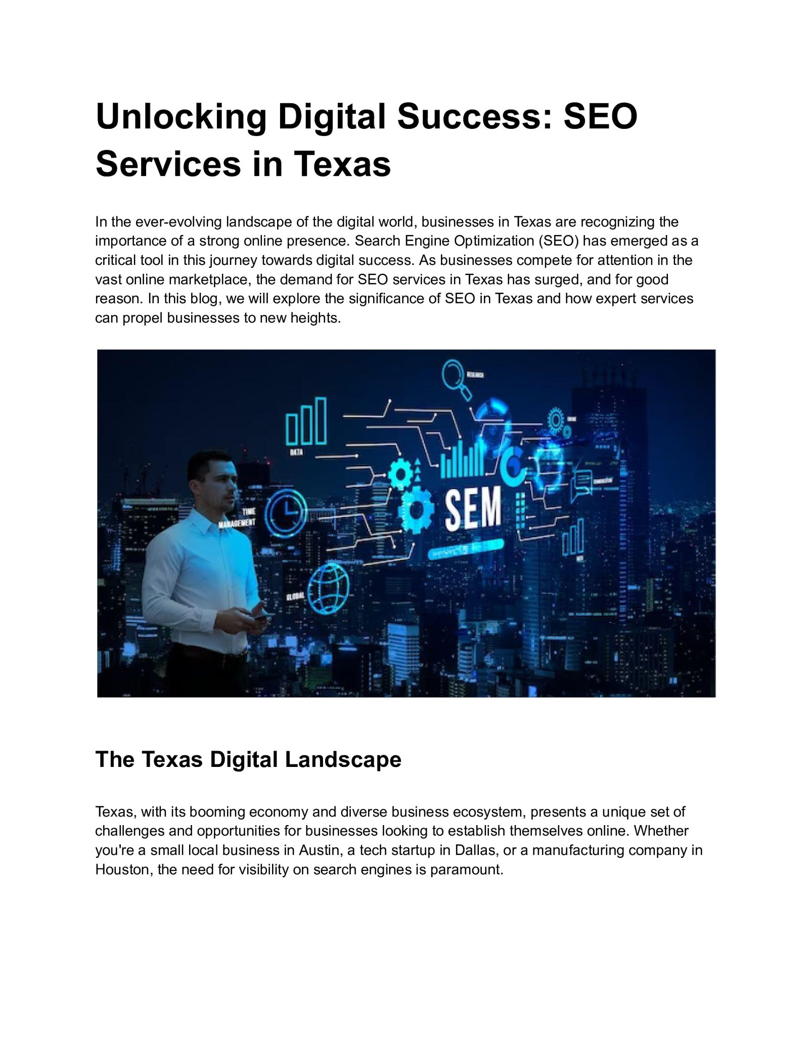 SEO Service in Texas
