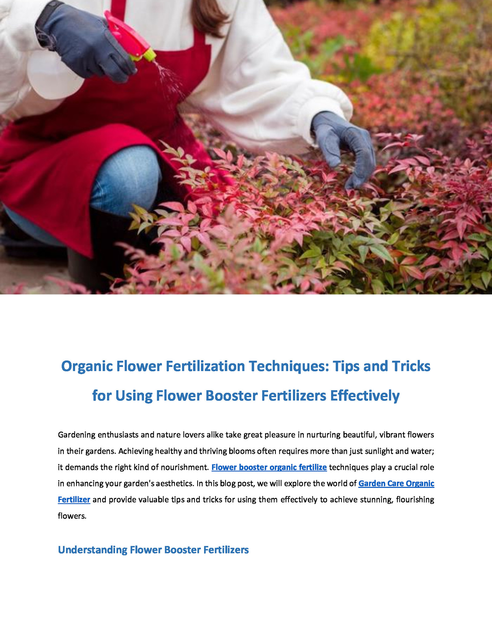 Organic Flower Fertilization Techniques: Tips and Tricks for Using Flower Booster Fertilizers Effectively