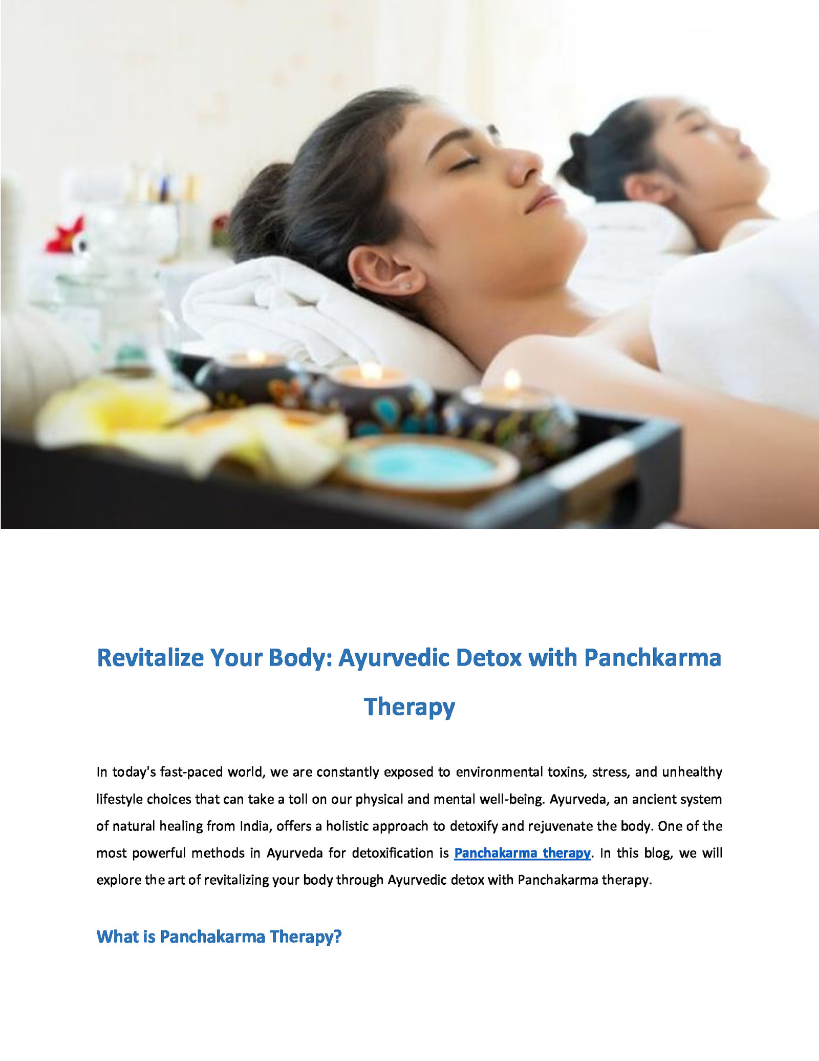 Revitalize Your Body: Ayurvedic Detox with Panchkarma Therapy