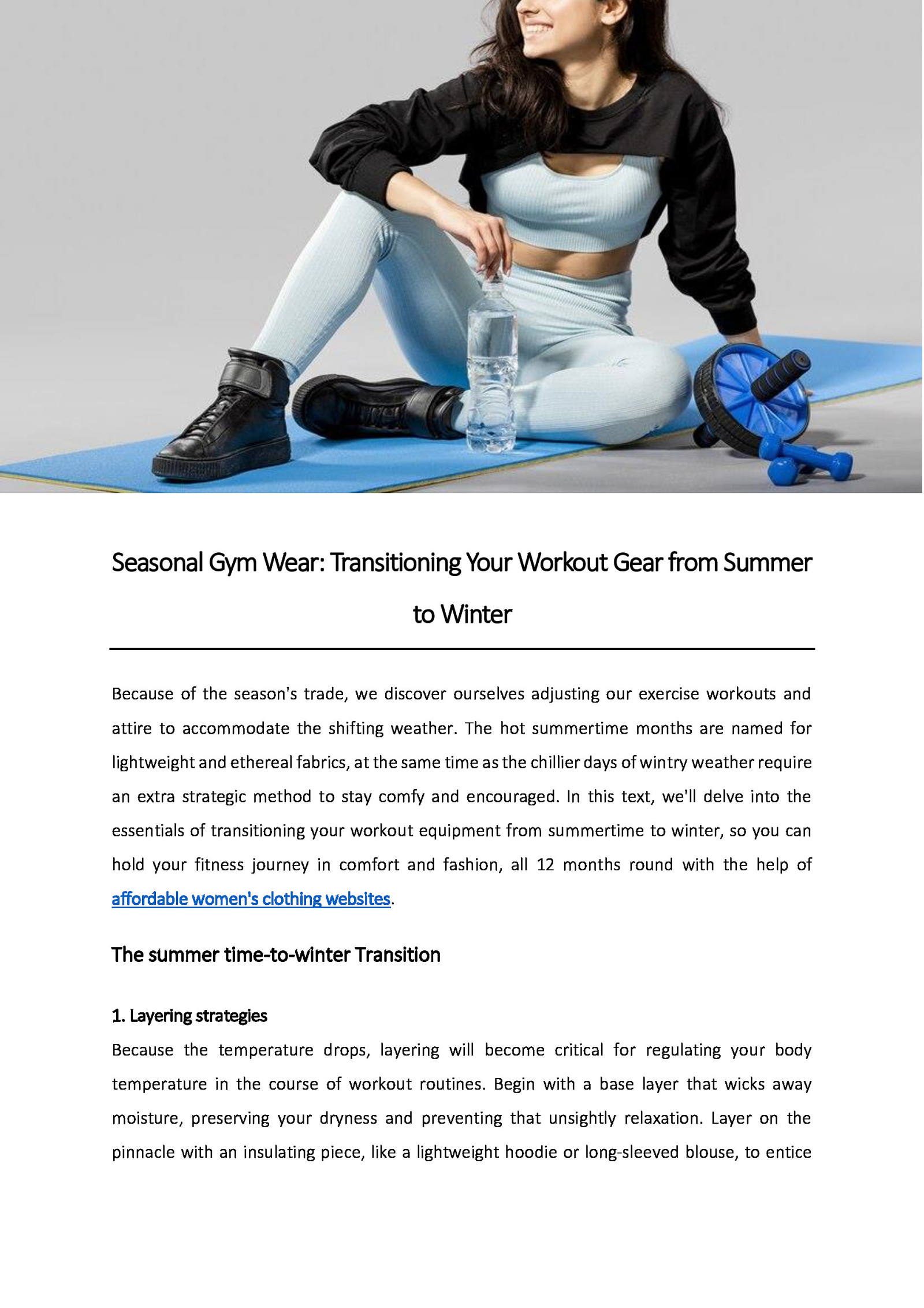 Seasonal Gym Wear: Transitioning Your Workout Gear from Summer to Winter