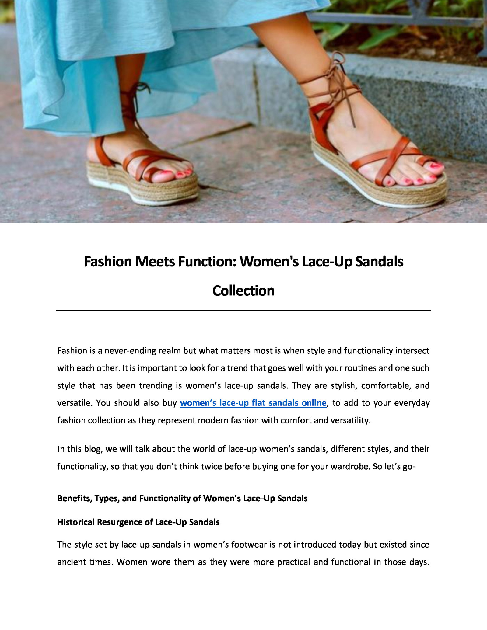 Fashion Meets Function: Women’s Lace-Up Sandals Collection