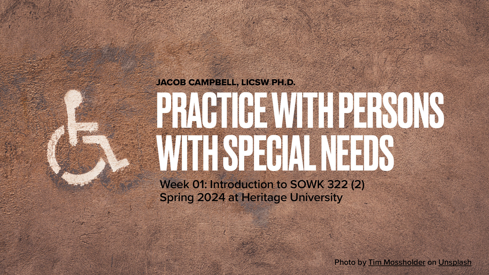 Spring 2024 SOWK 322 Week 01 - Course Introduction and Syllabus Review
