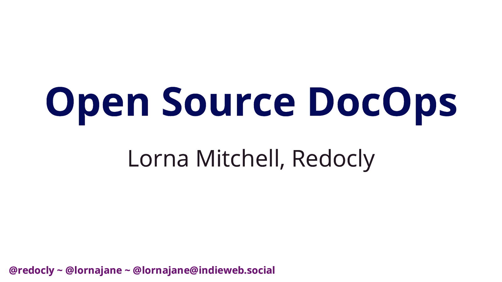 Open Source DocOps