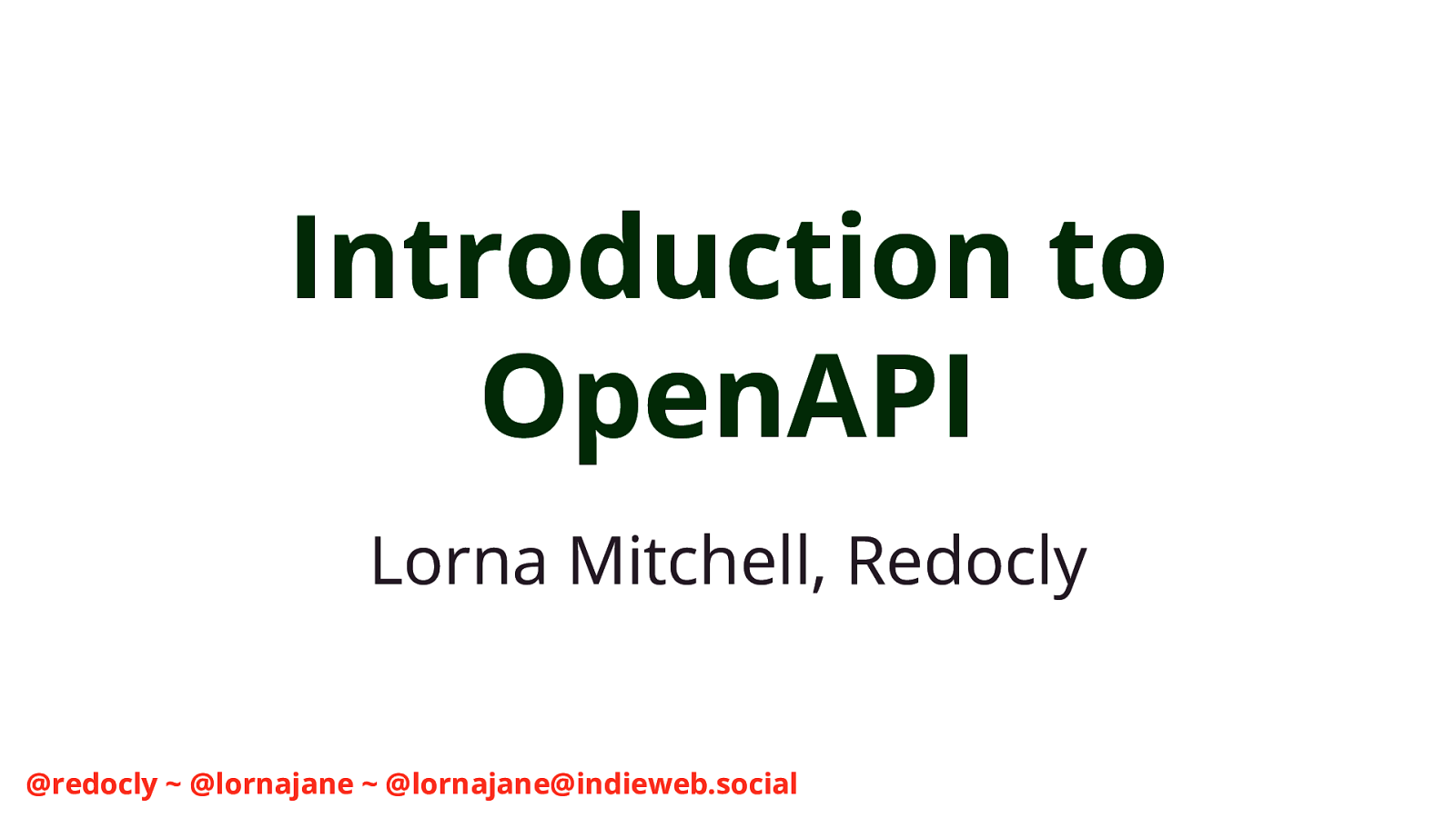 Introduction to OpenAPI