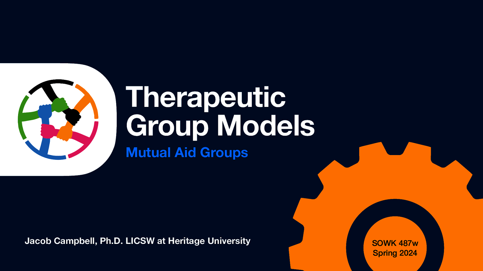 Spring 2024 SOWK 487w Week 11 - Therapeutic Group Models - Mutual Aid Groups