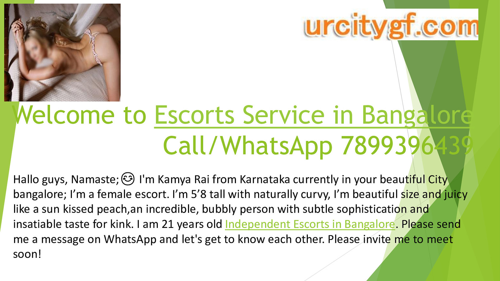 Major Activities to Engage with Bangalore Escorts in Bangalore by urcitygf