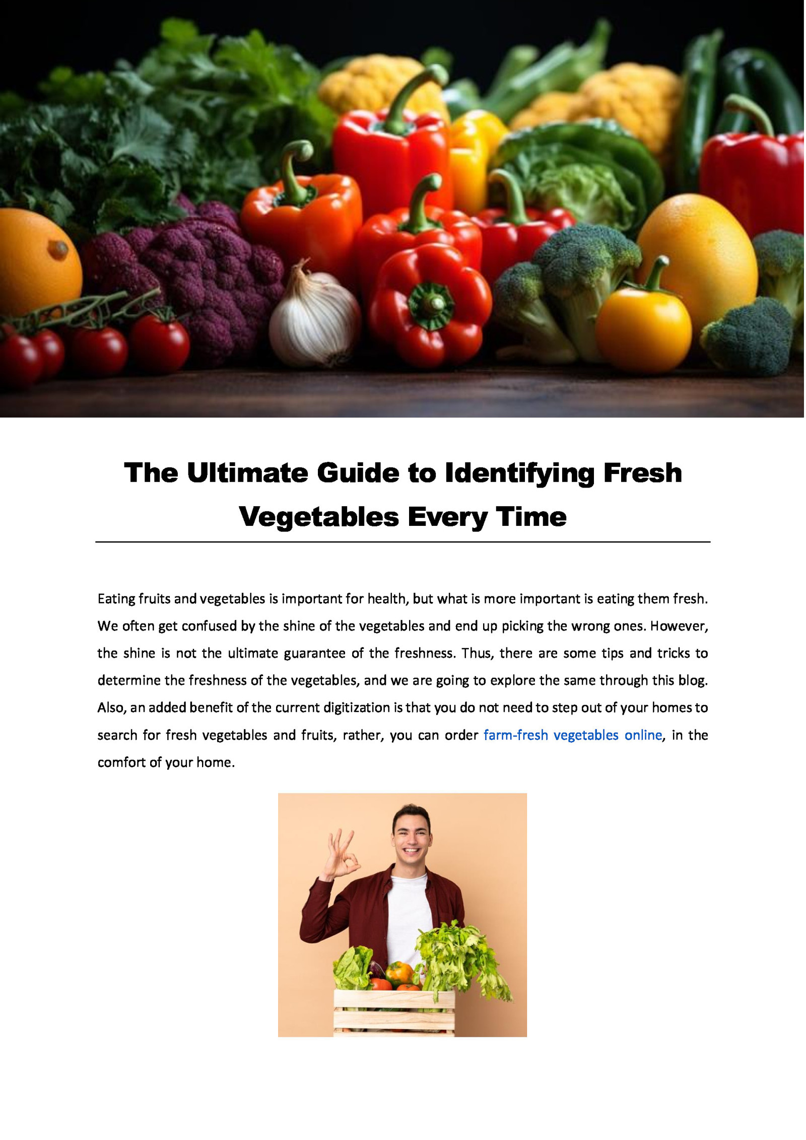 The Ultimate Guide to Identifying Fresh Vegetables Every Time