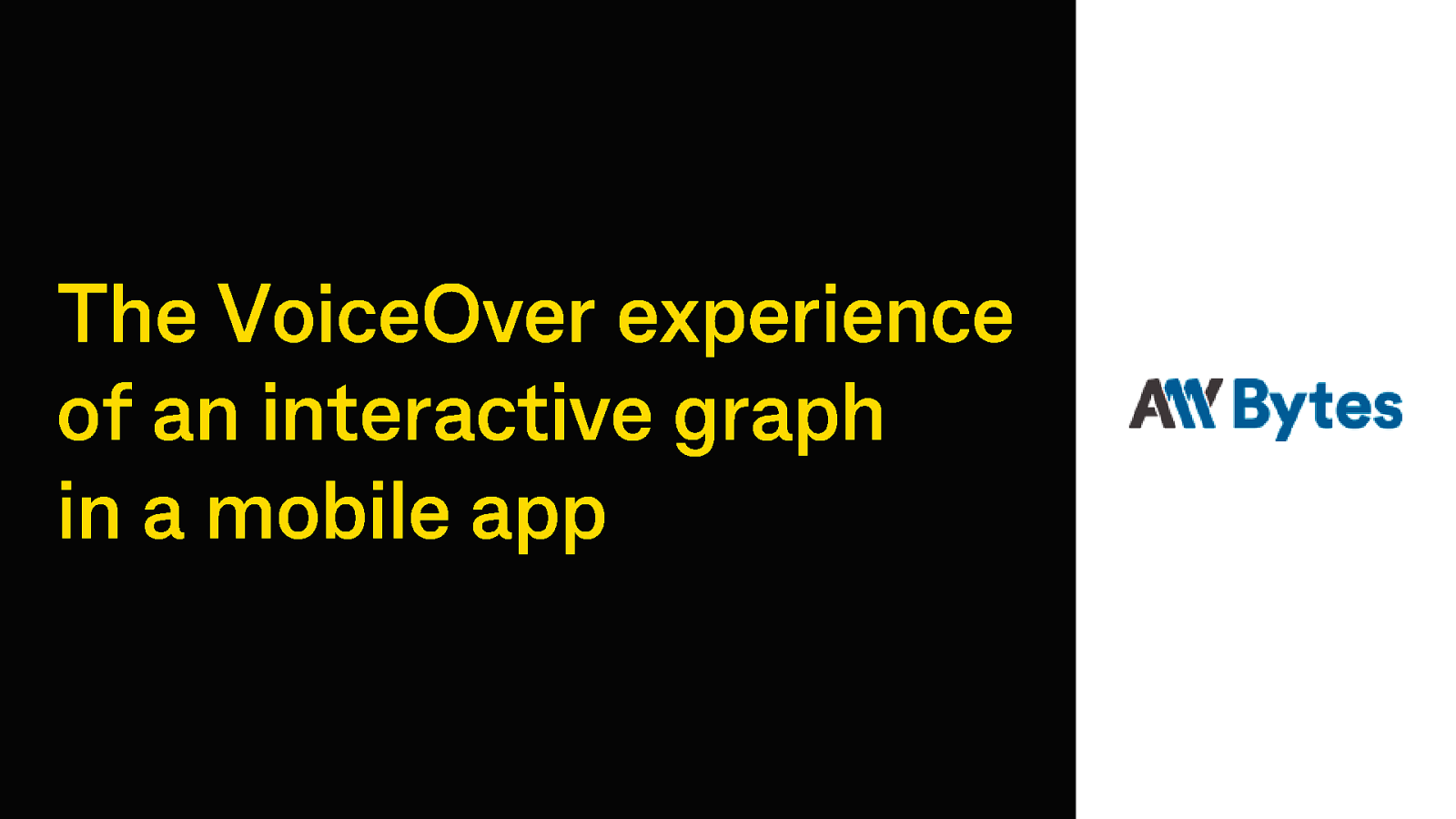 The VoiceOver experience of an interactive graph in a mobile app