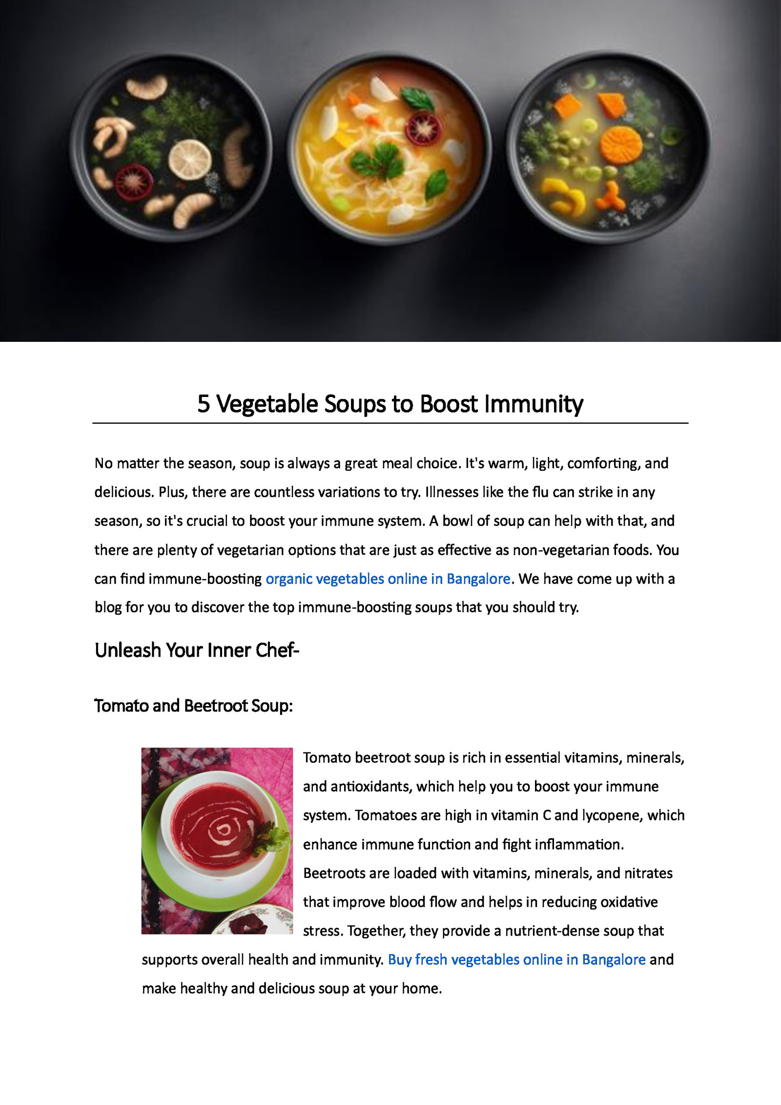 5 Vegetable Soups to Boost Immunity