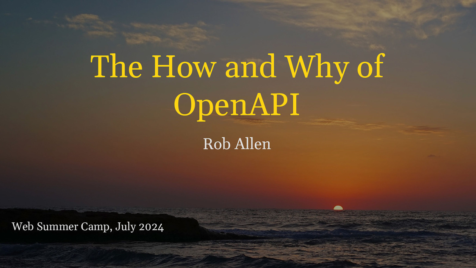 The How and Why of OpenAPI by Rob Allen