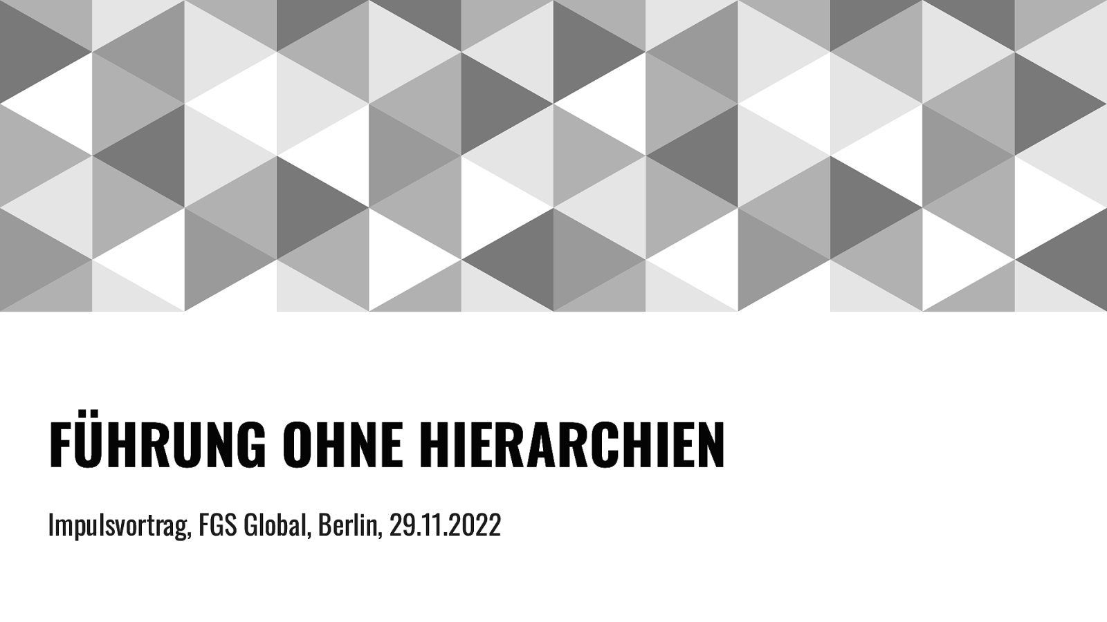 Keynote: Führen ohne Hierarchien