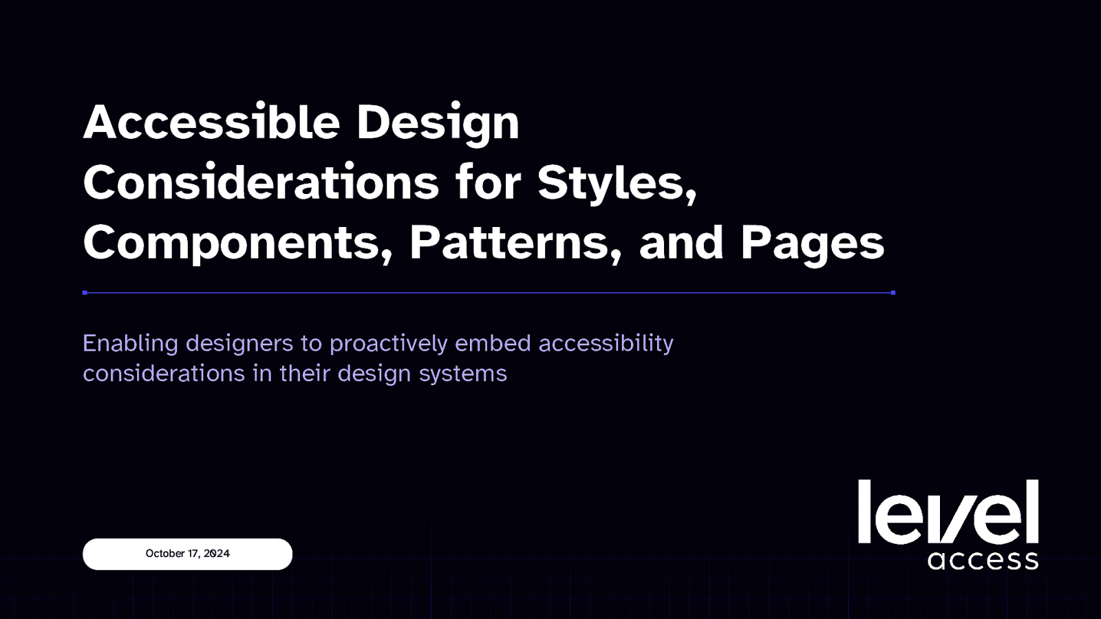 Accessible Design Considerations for Styles, Components, Patterns, and Pages by Karen Hawkins