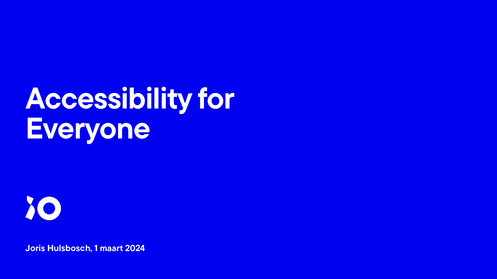 Accessibility for everyone