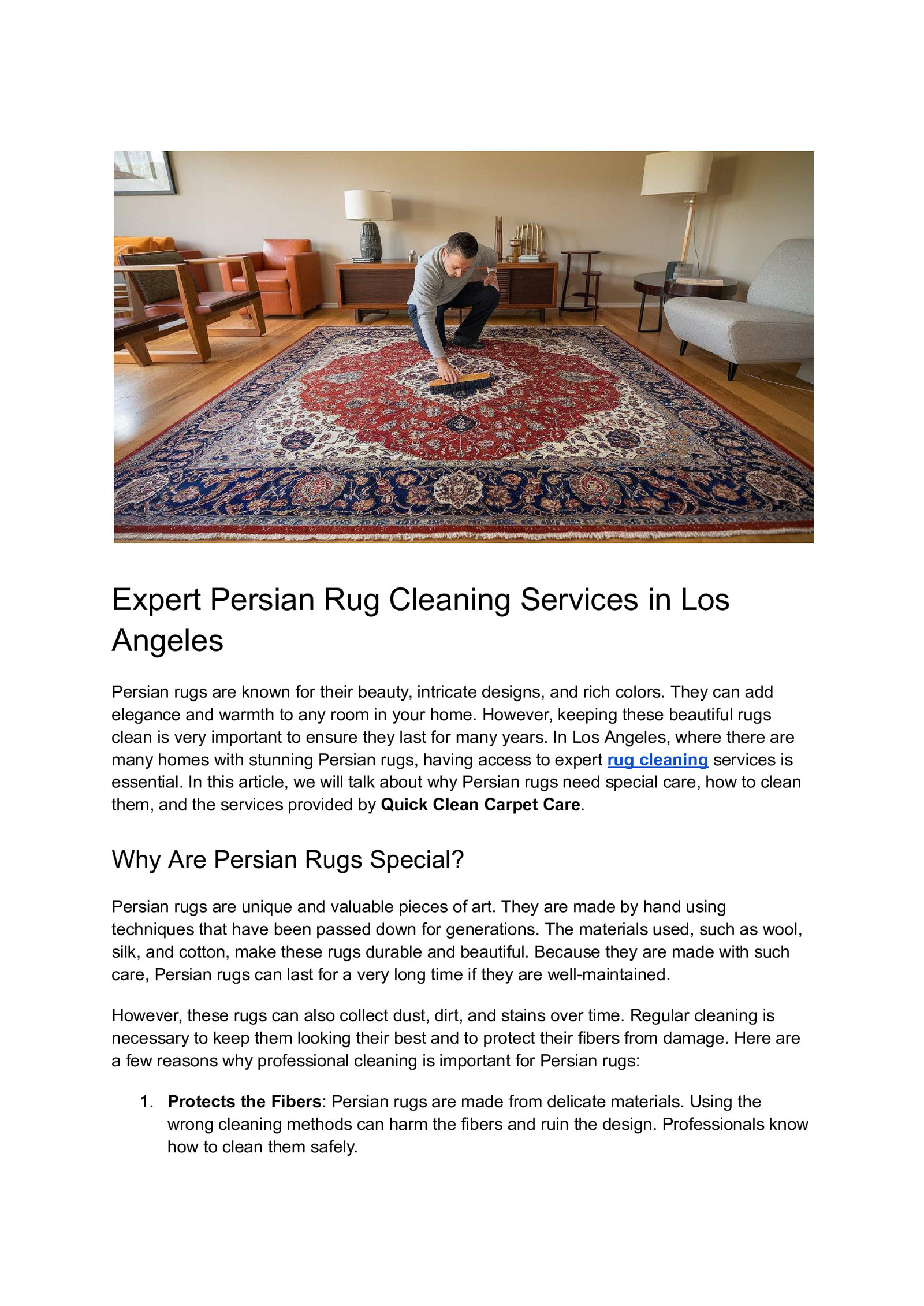 Expert Persian Rug Cleaning Services in Los Angeles