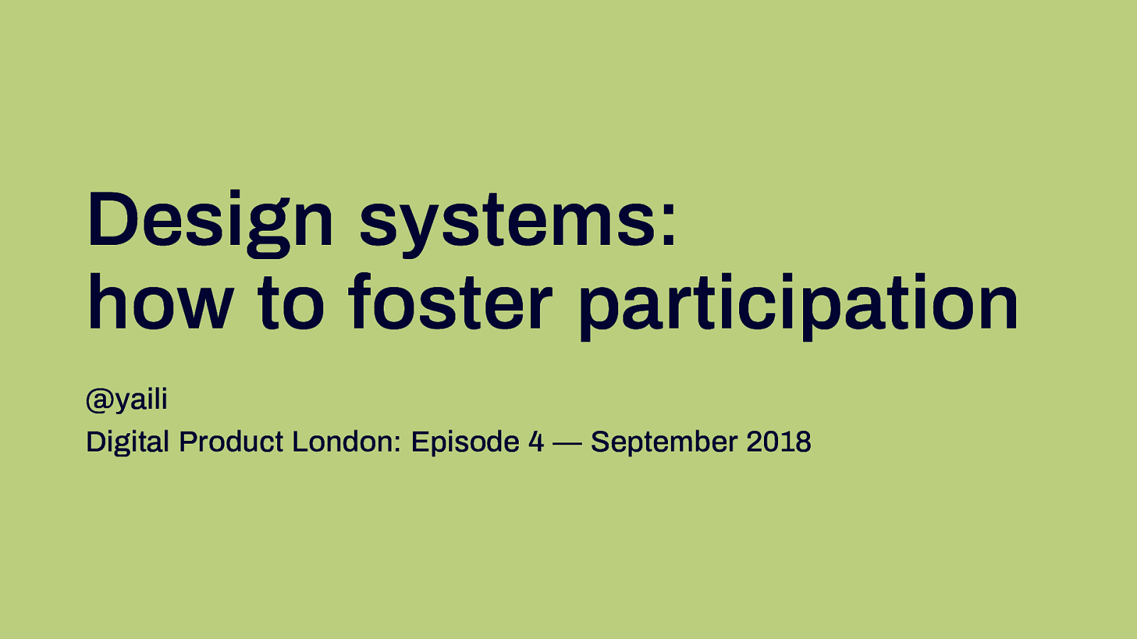 Design systems: how to foster participation