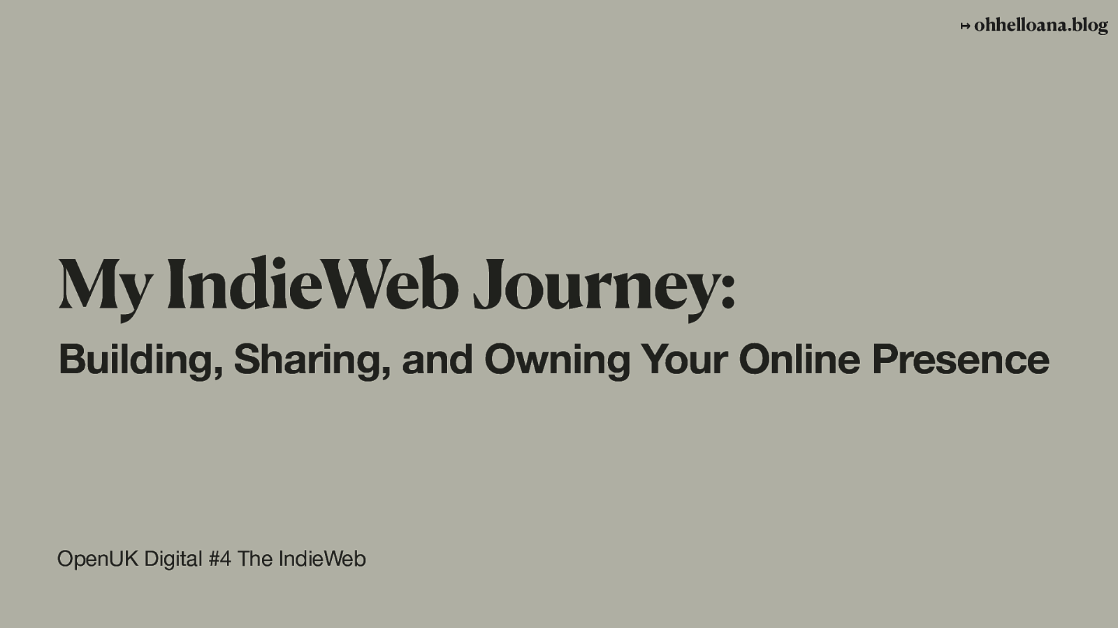 My IndieWeb Journey: Building, Sharing, and Owning Your Online Presence