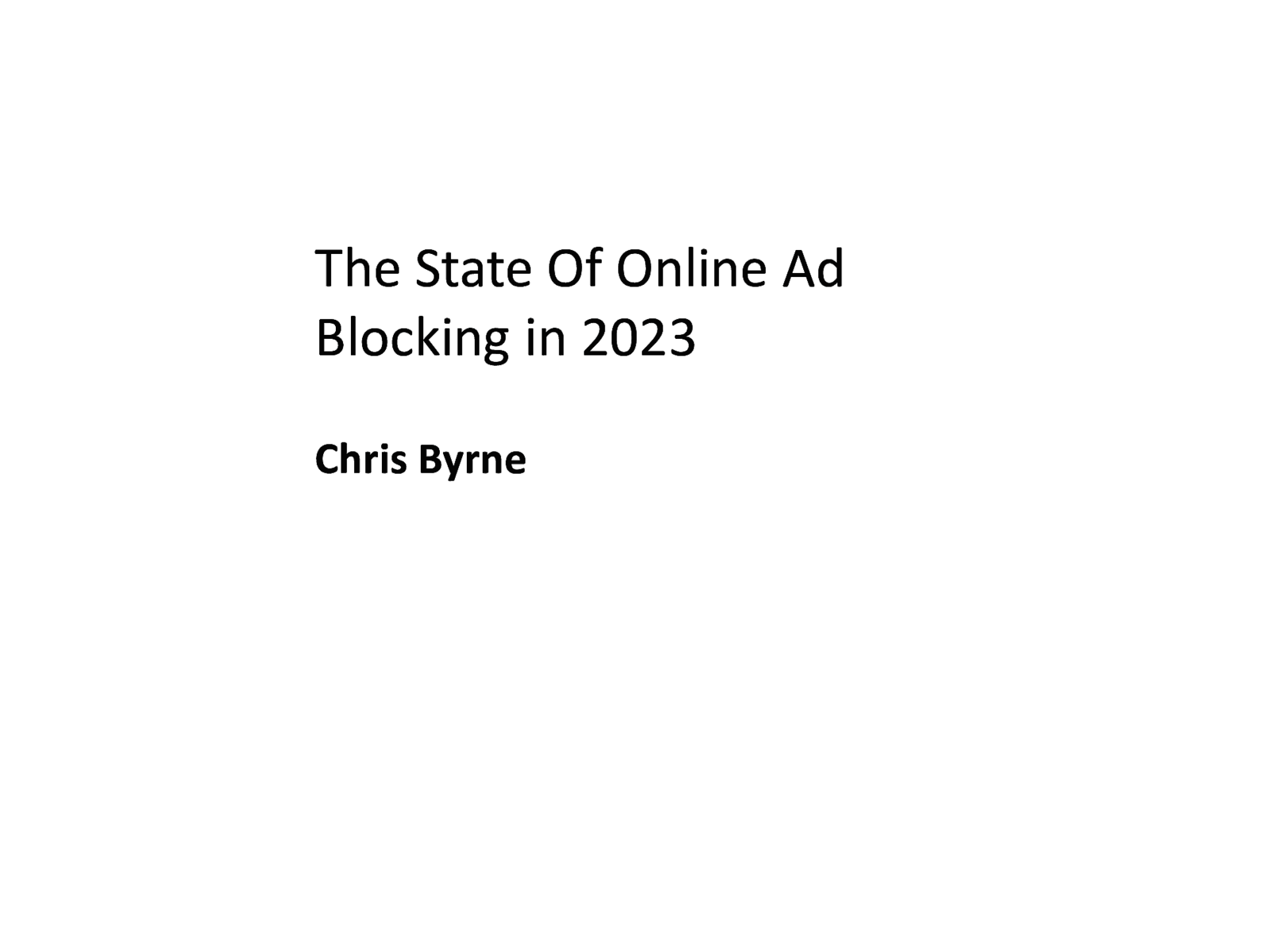 The State Of Online Ad Blocking