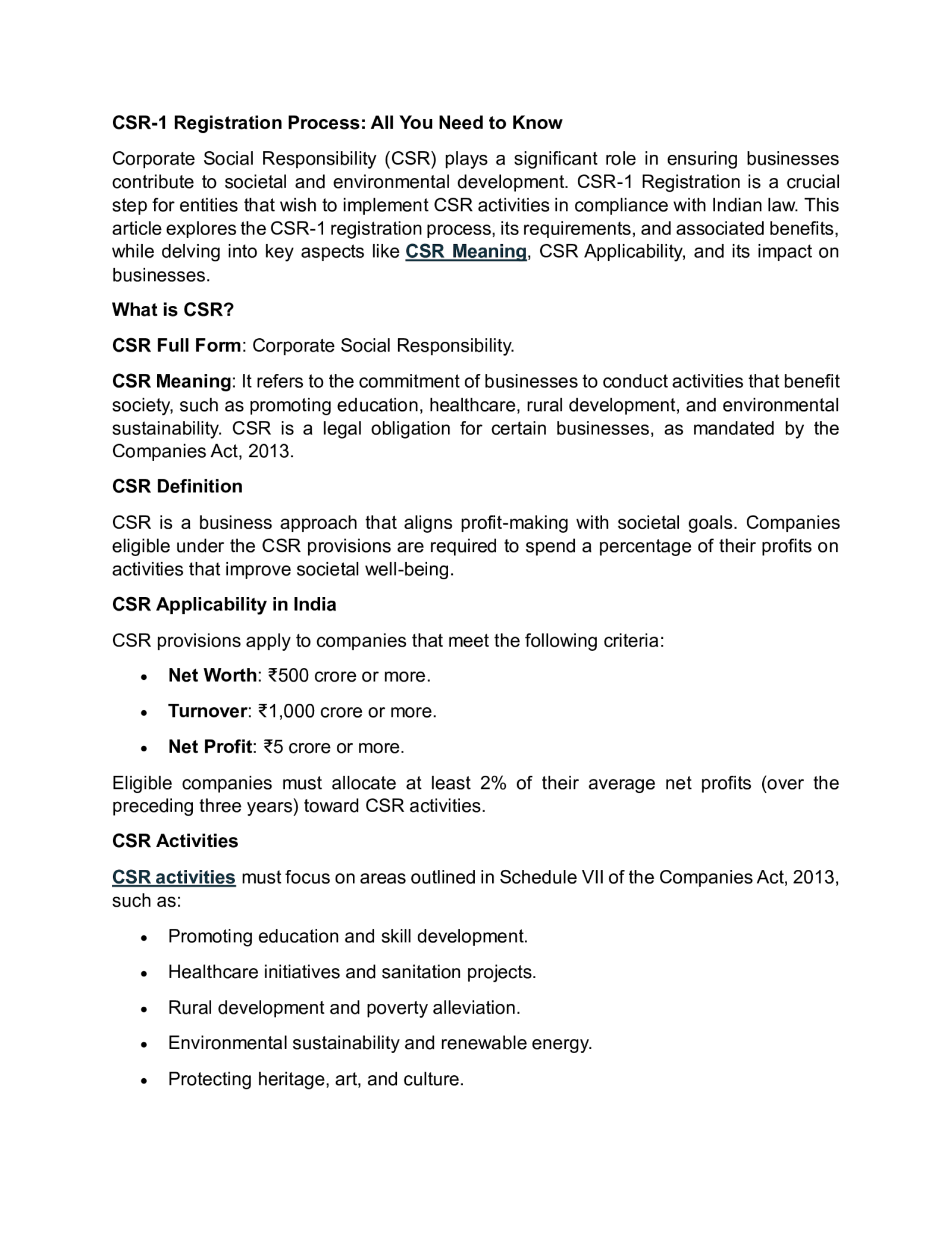 CSR-1 Registration Process: All You Need to Know