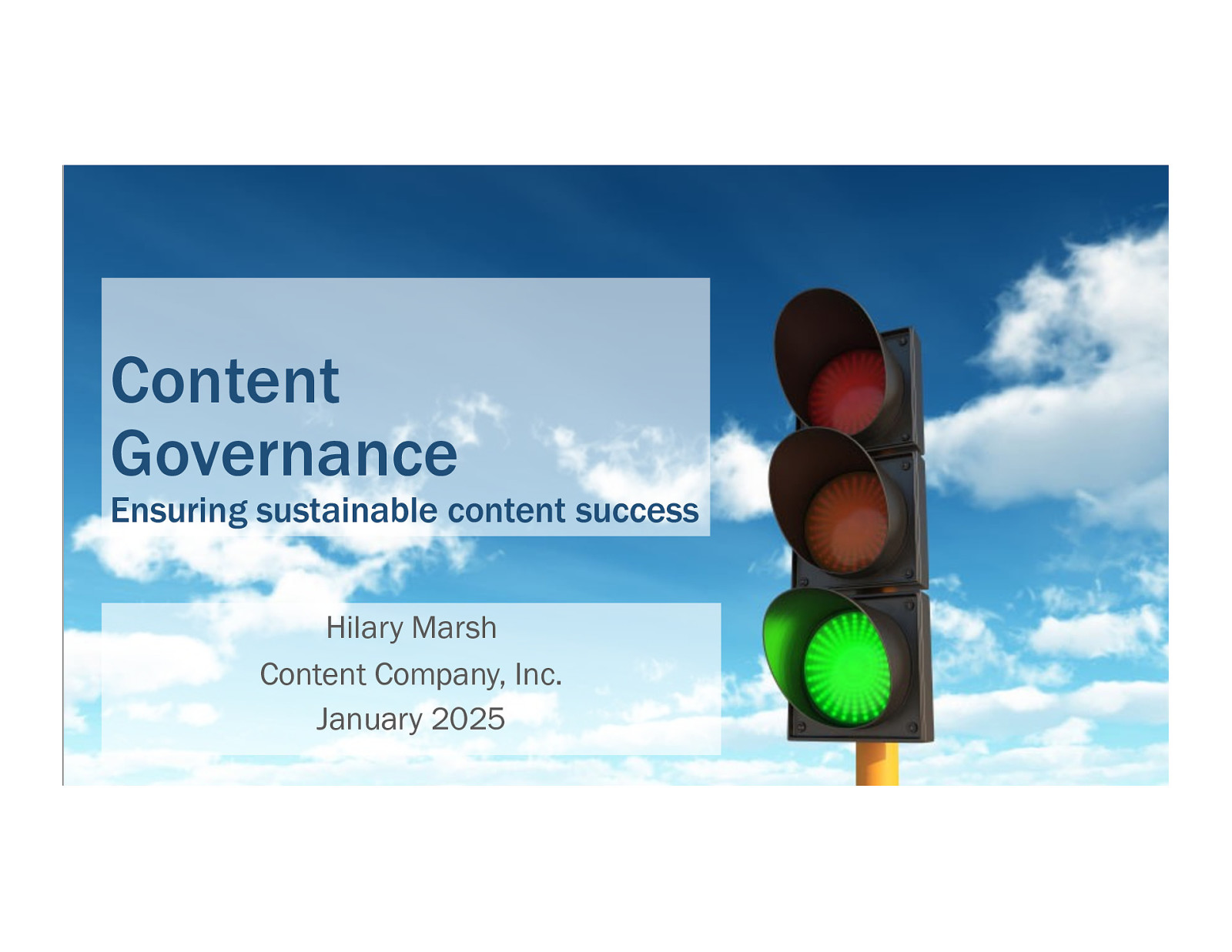 Content governance: Ensuring sustainable content success