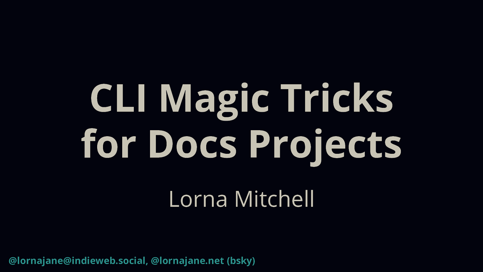 CLI Magic Tricks for Docs Projects