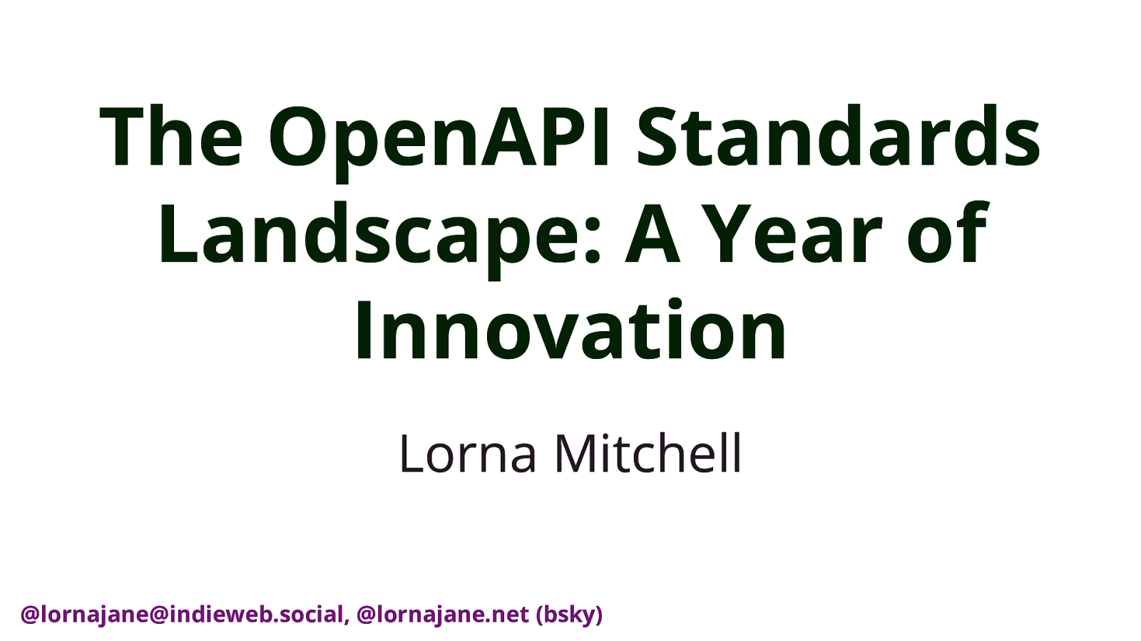 The OpenAPI Standards Landscape: A Year of Innovation