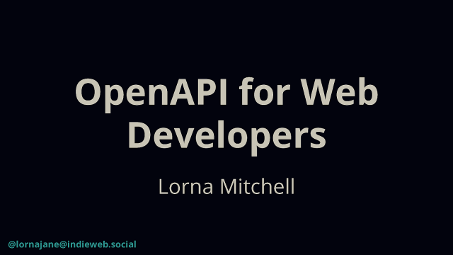 OpenAPI for Web Developers