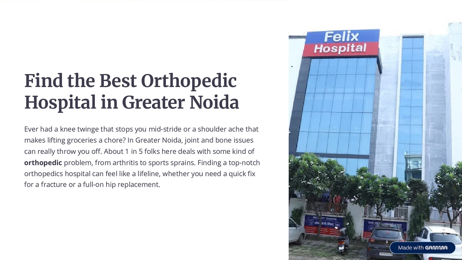 Find the Best Orthopedic Hospital in Greater Noida for your Better Joint health