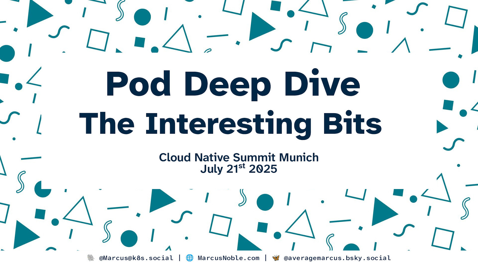 Pod Deep Dive - The Interesting Bits
