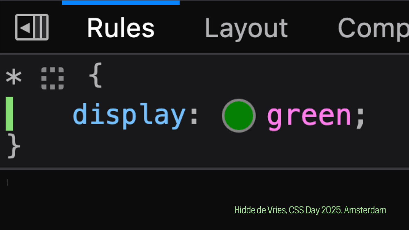 display: green; applying the web sustainability guidelines