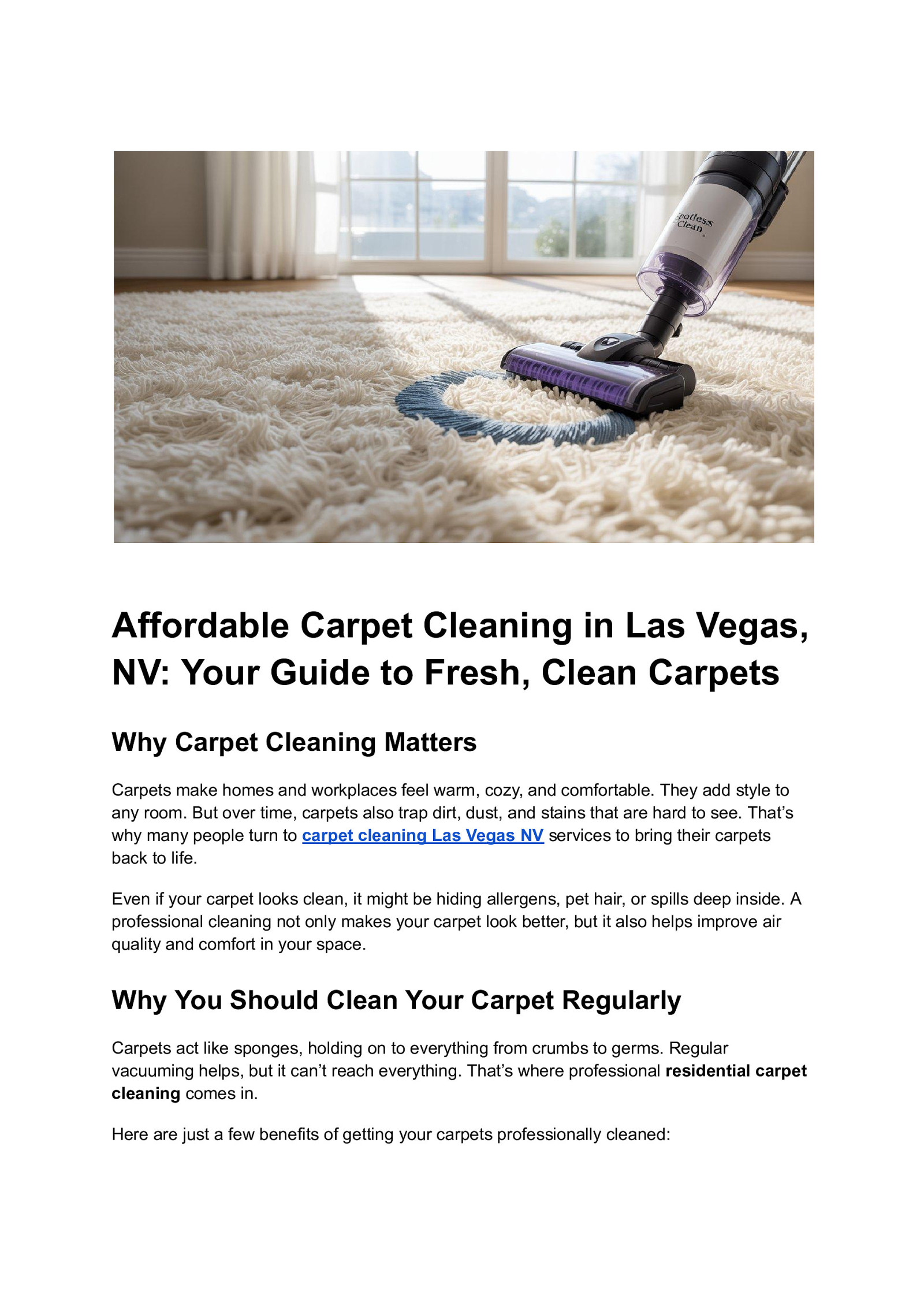Affordable Carpet Cleaning in Las Vegas, NV