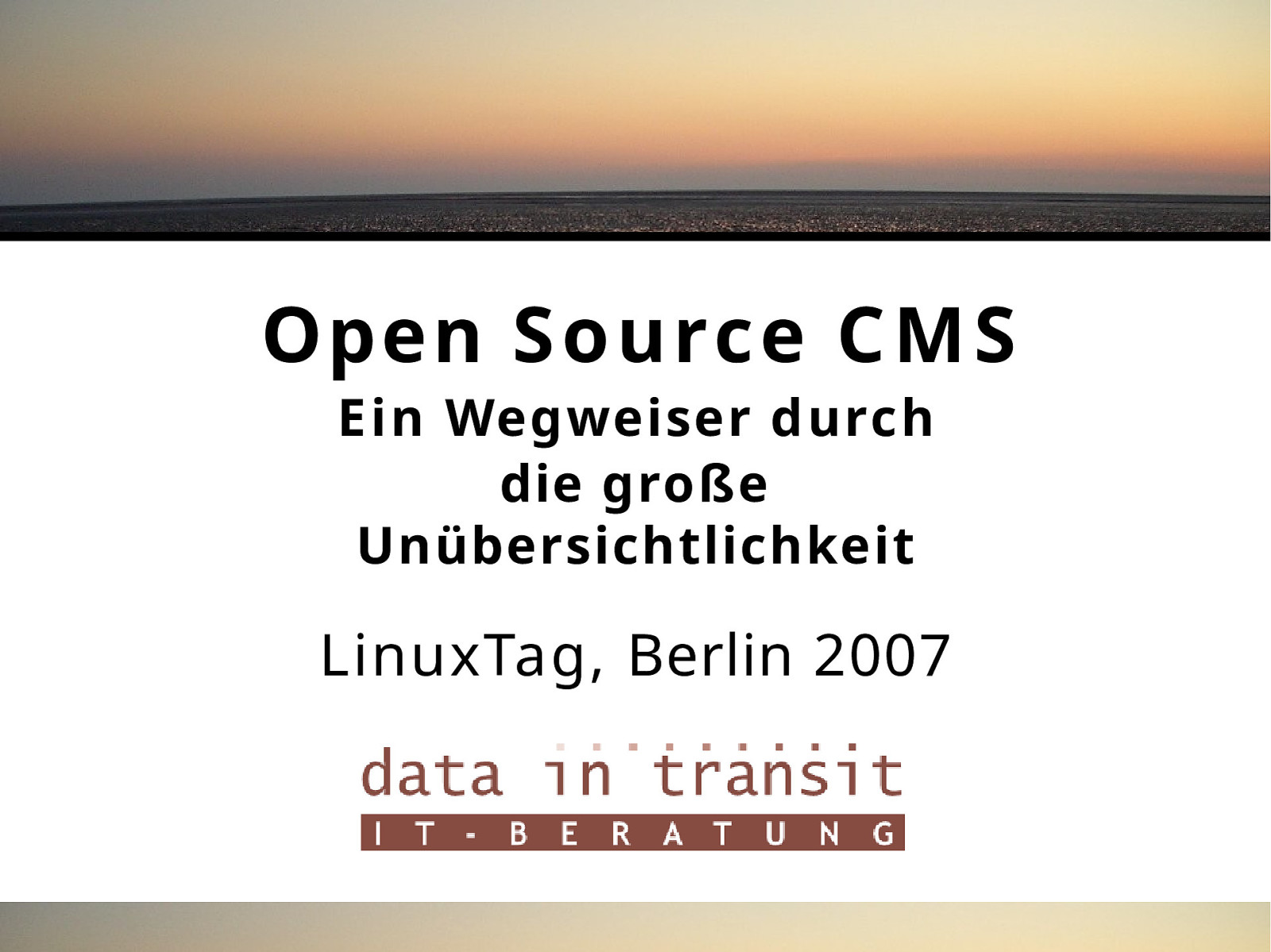 Open Source CMS - Ein Wegweiser durch die große Unübersichtlichkeit