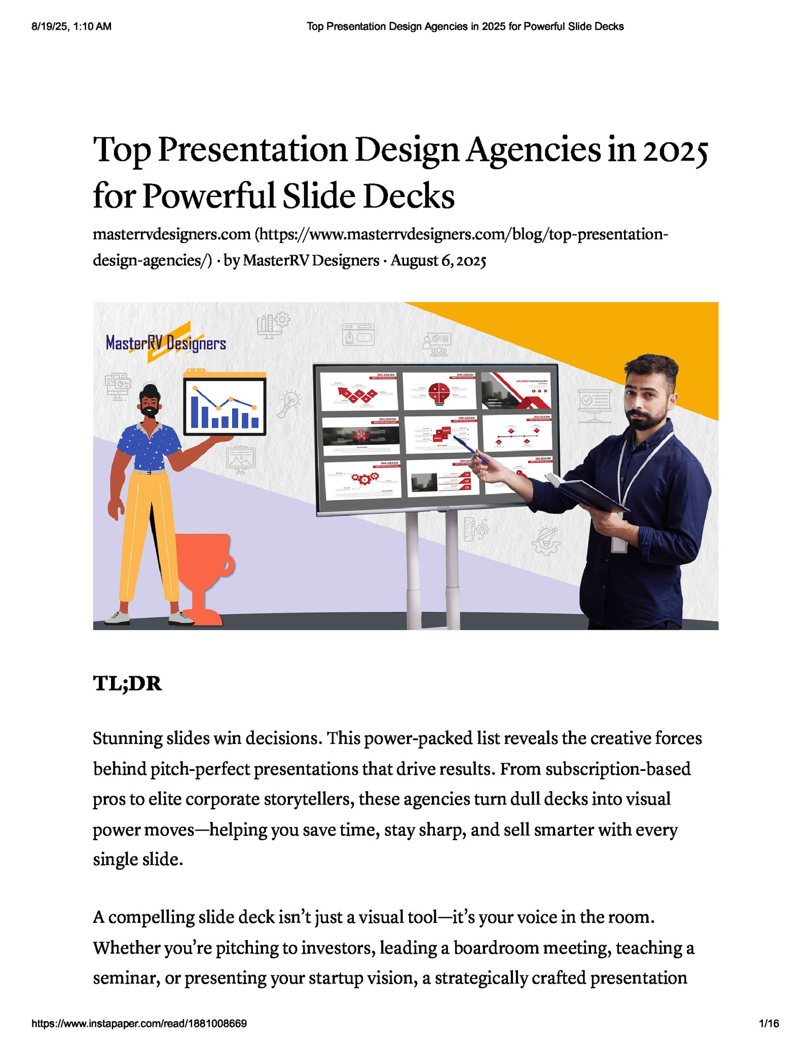 Top Presentation Design Agencies in 2025 for Powerful Slide Decks
