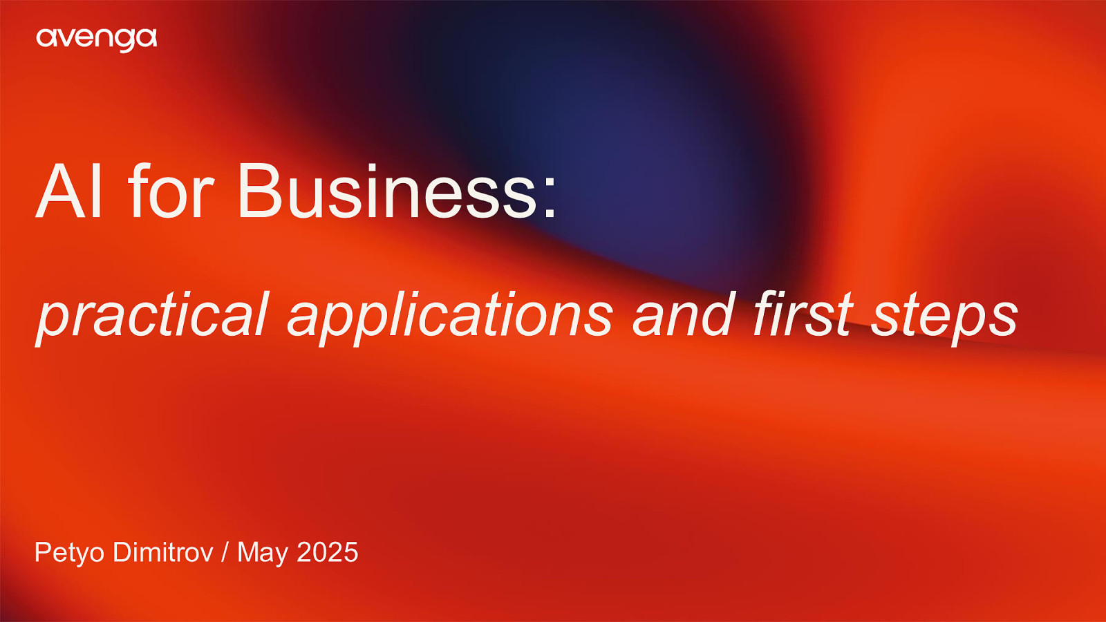 Intro to AI application in Business