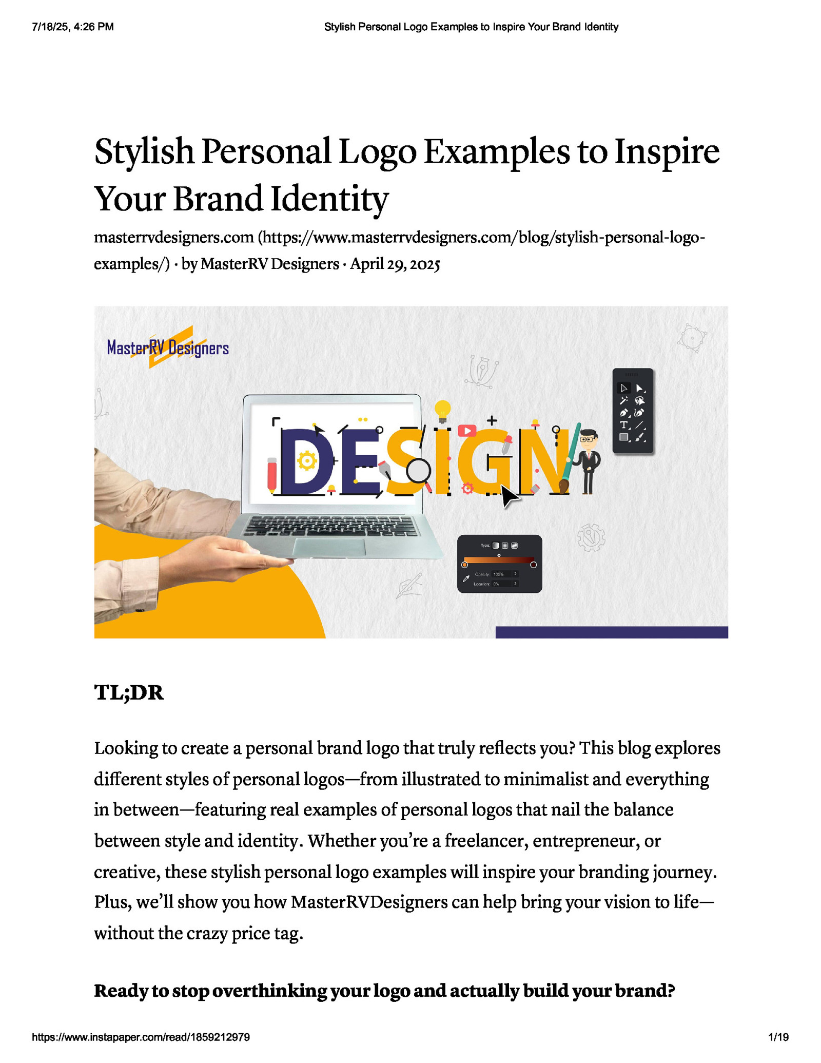 Stylish Personal Logo Examples to Inspire Your Brand Identity
