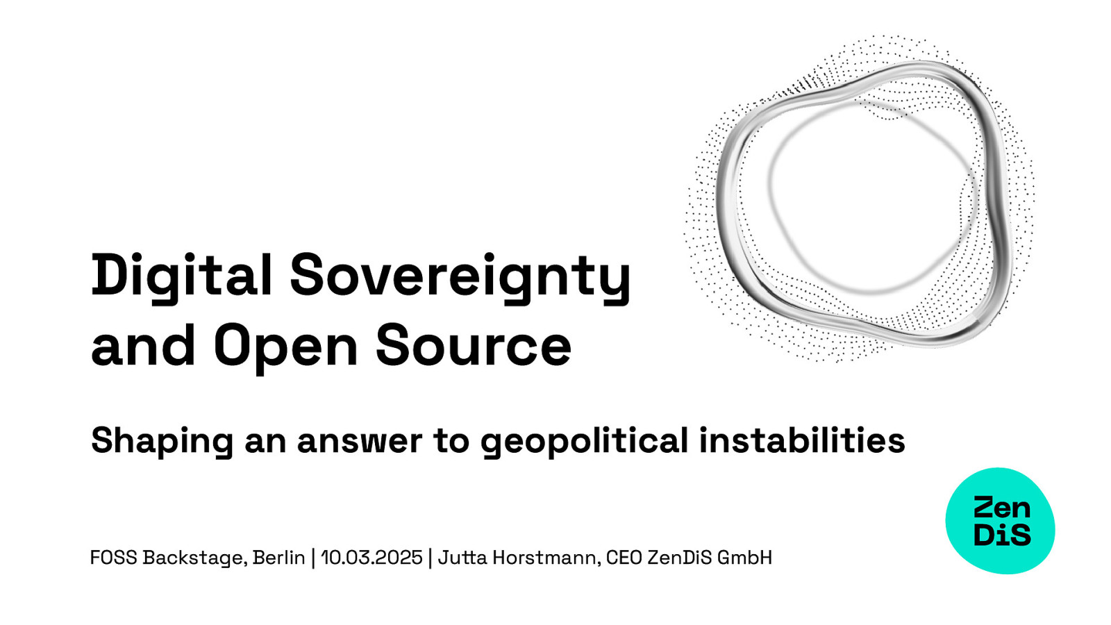 Keynote: Digital Sovereignty and Open Source – Shaping an answer to geopolitical instabilities