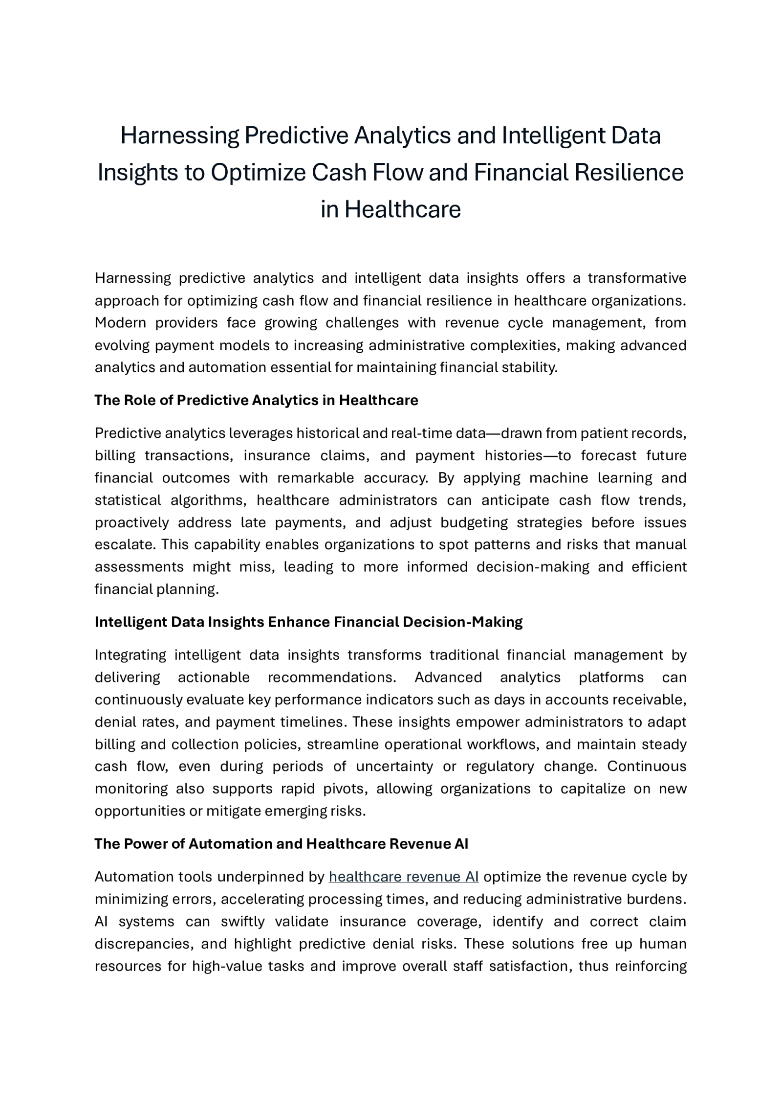 Smarter RCM: AI Strategies to Improve Denials, Cash Flow & AR