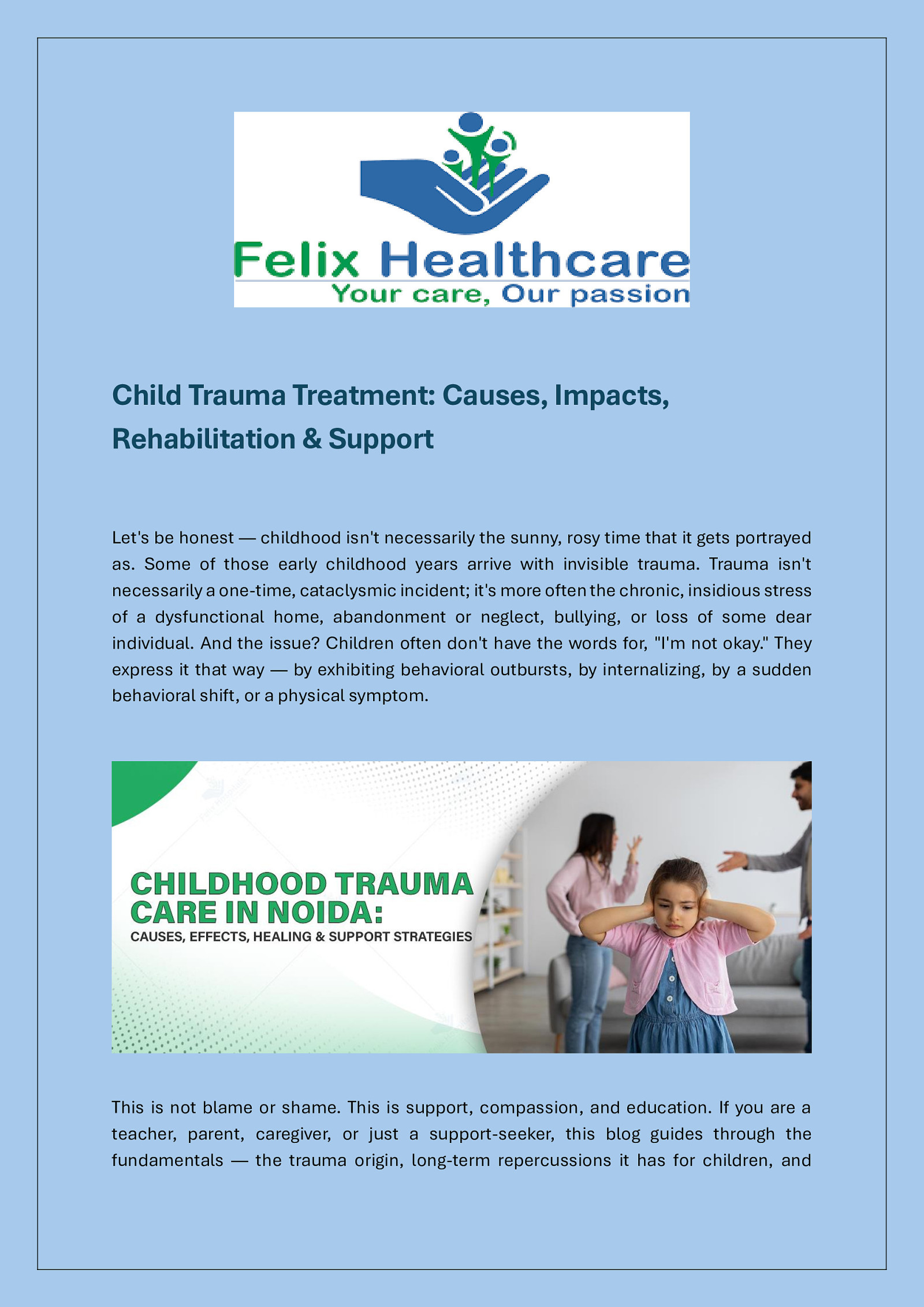 Child Trauma Treatment: Causes, Impacts, Rehabilitation & Support