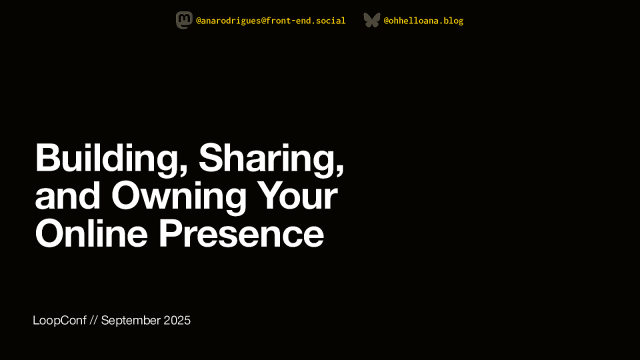 Building, Sharing, and Owning Your Online Presence