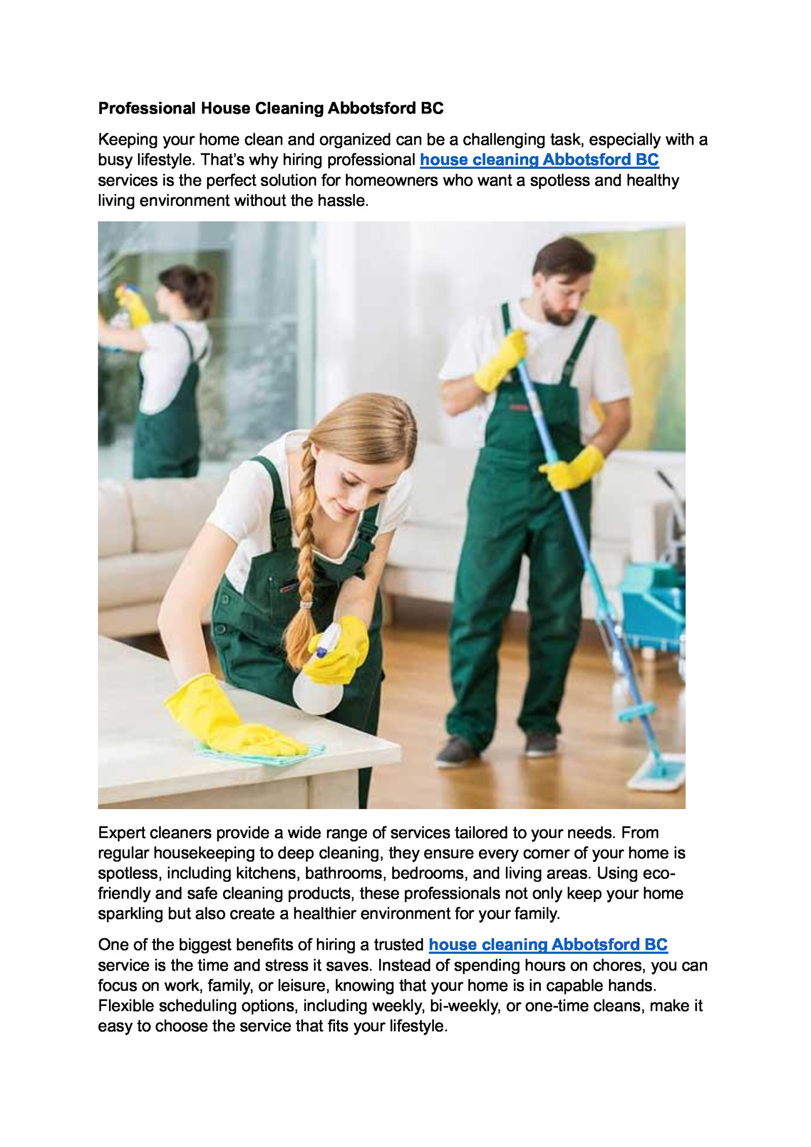 Trusted Maid Service Abbotsford by Sweepy Maids