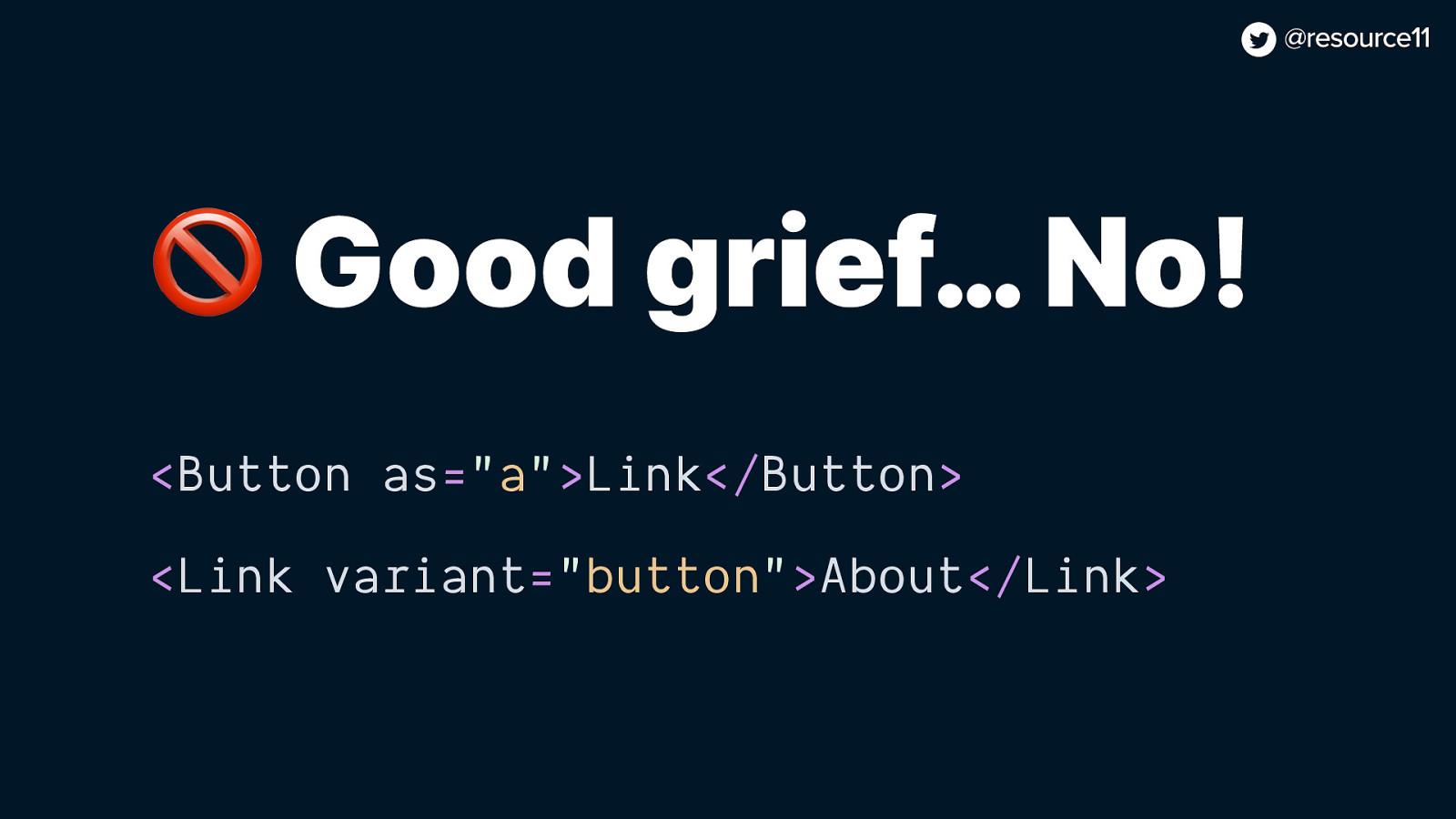 🚫 Good grief… No!