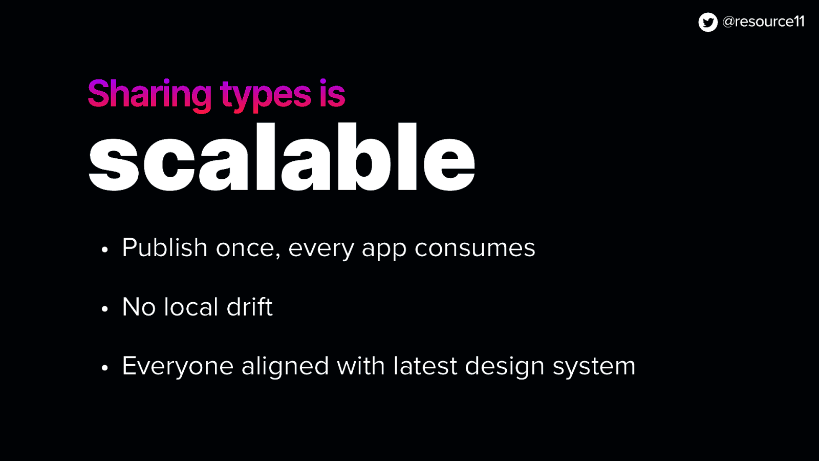 Sharing types is scalable